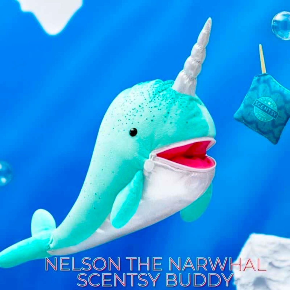 NELSON THE NARWHAL SCENTSY BUDDY New w/ Scent Pak!